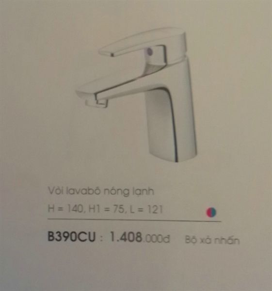  Vòi Lavabo nóng lạnh B390CU ĐÃ BG XẢ( ĐÃ GIẢM) 