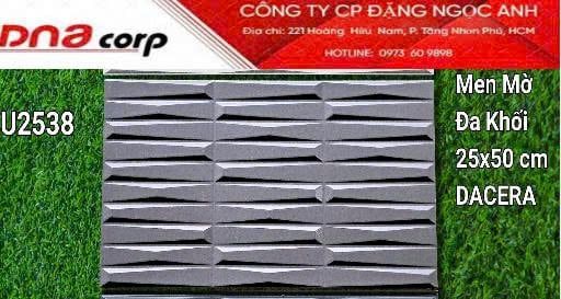  25*50 U2538 Gạch trang trí men mờ (12v/th/1.5m) 