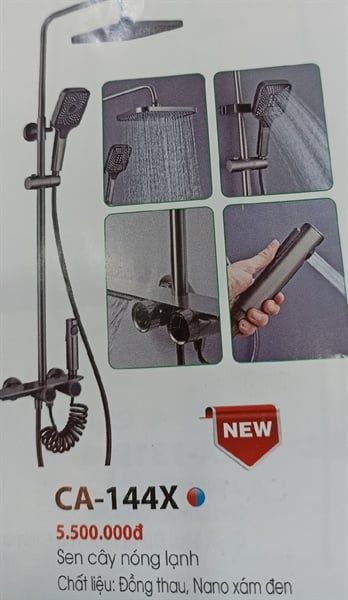  CA144X Sen cây nóng lạnh chất liệu đồng thầu,nano xám đen 