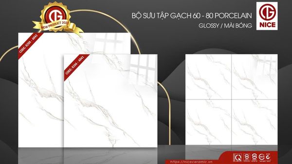  80*80 0288-6041 Gạch lát nền đá bóng kính ( 1.92m/3v/thùng) 