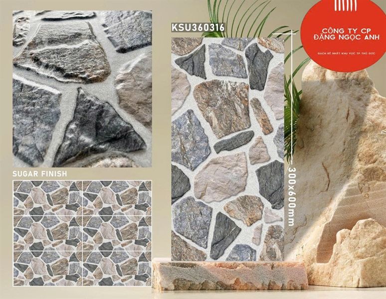  30*60 KSU 360316 Gạch đá trang trí ( 8 viên/thùng= 1.44m) 