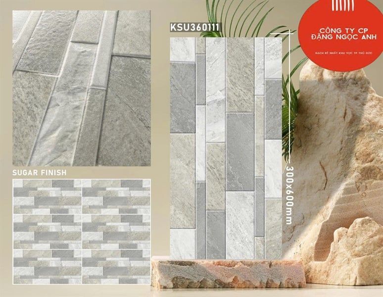 30*60 KSU 360111 Gạch đá trang trí ( 8 viên/thùng= 1.44m) 