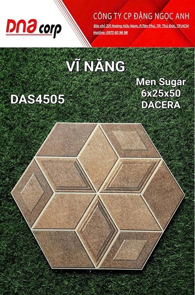  6x25x50 DAS4505 Gạch Men Lục Giác 