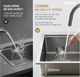  Chậu rửa chén inox 2 hộc 1 cánh KSH22H100SX KT: KT: 1000×480×220mm (giá đã giảm) 