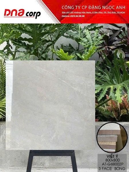 80*80 AT-G88002P Gạch lát nền đá bóng kính Viêt Ý (3V/TH/1.92M) 