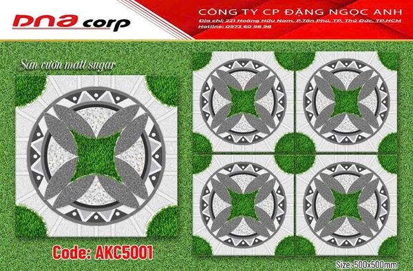  50*50 AKC5001 Gạch lát nền sân vườn men Sugar (T=6V=1.5M) 