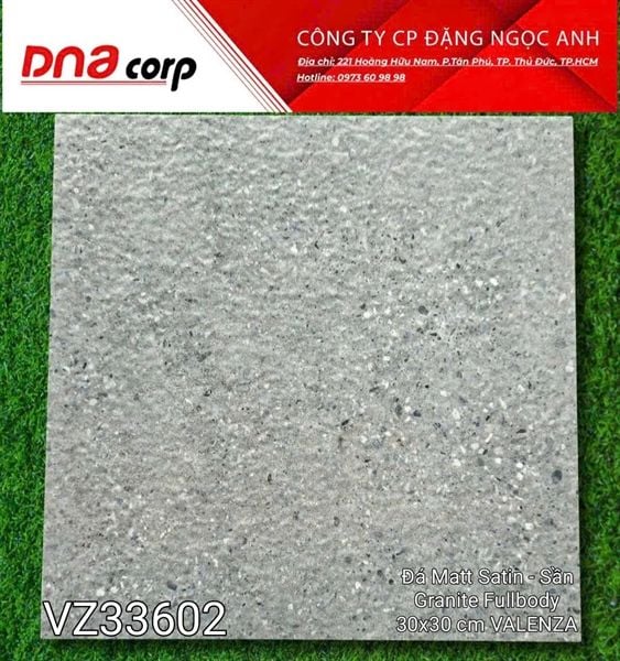  30x30 VZ33602 Đá Matt Satin - Sần Granite Fullbody VALENZ 