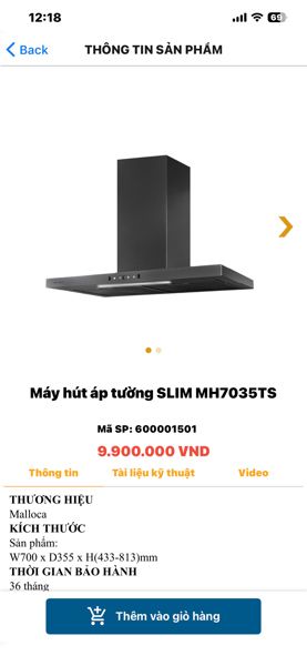  MÁY HÚT ÁP TƯỜNG SLIMMH7035TS(ĐÃ GIẢM) 