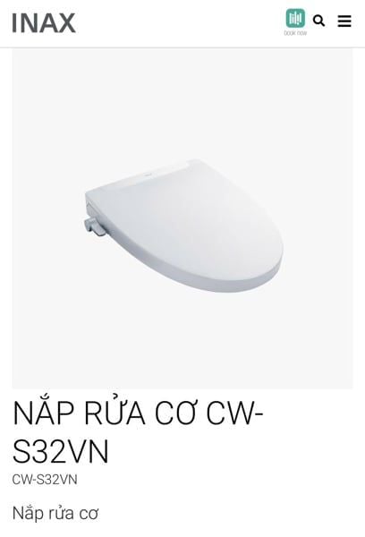  nắp cơ inax cw s32vn (đã giảm) 