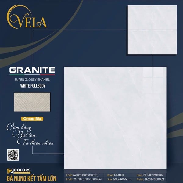  100*100 VA1005 Gạch lát nền đá bóng kính khổ lớn 
