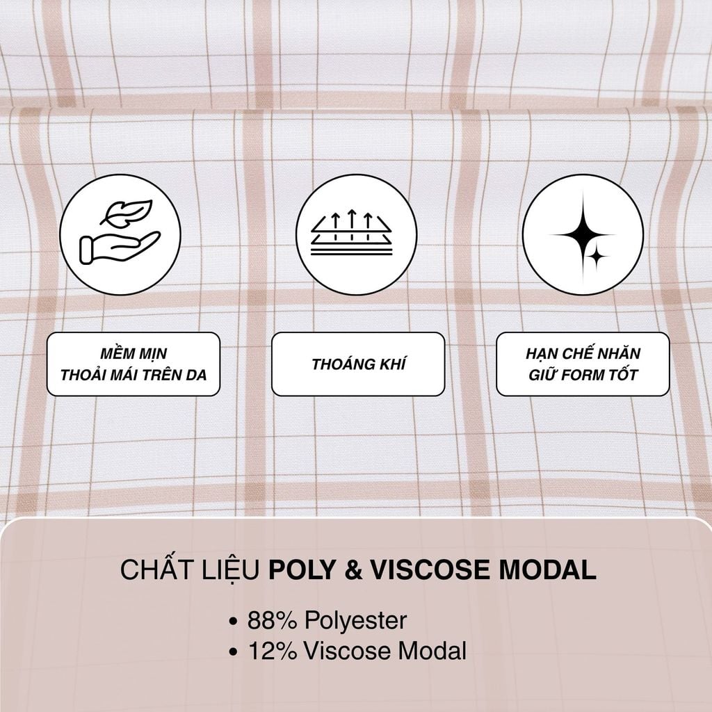 Áo sơ mi nam Tailor Fit ngắn tay mã A1MN518T2-CNCR 087-2803-N