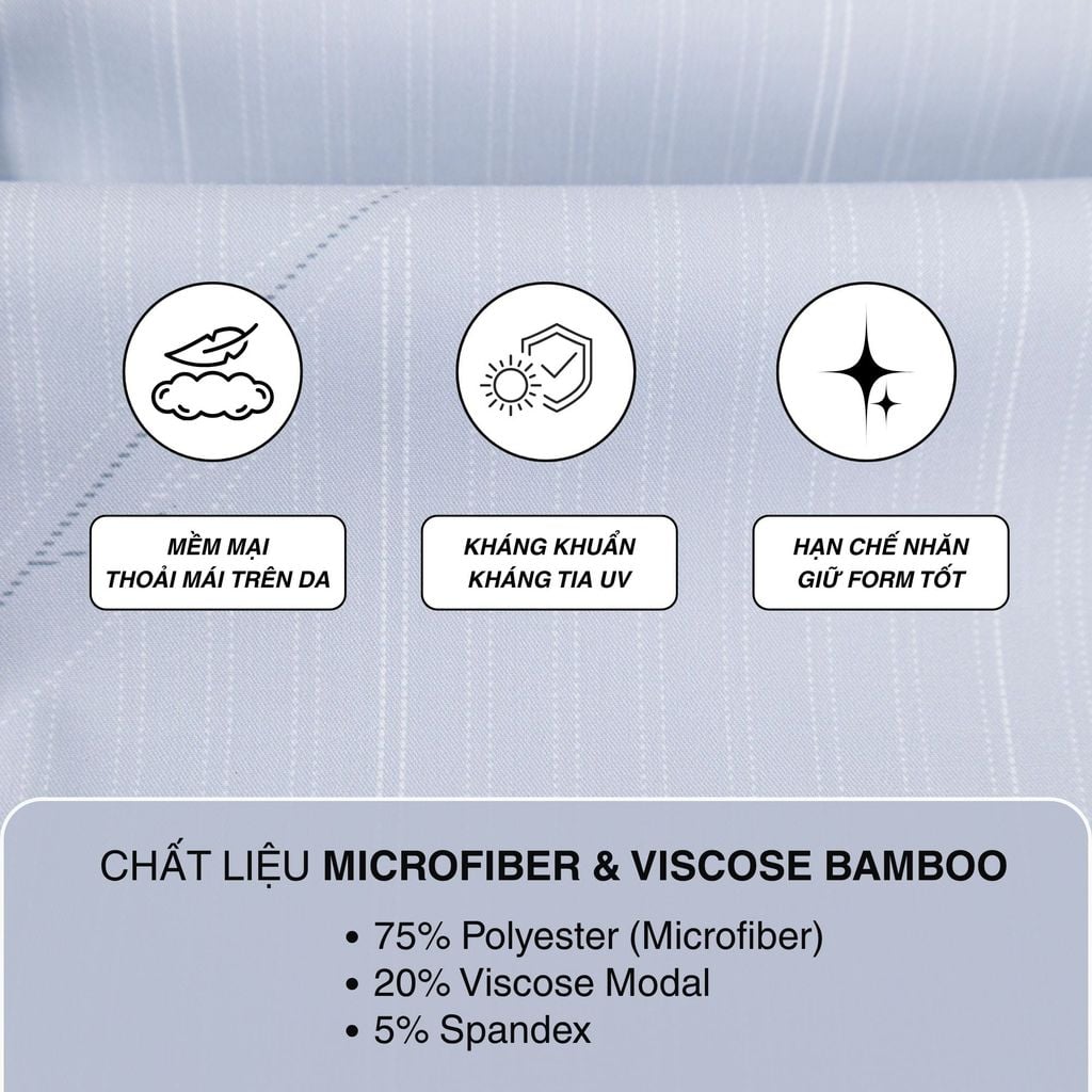 Áo sơ mi nam Tailor Fit dài tay mã A1MD568T1-CNSC 033-2801-D
