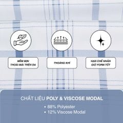 Áo sơ mi nam Tailor Fit ngắn tay mã A1MN518T2-CNCR 088-2803-N
