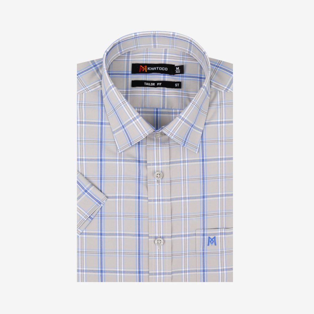 Áo sơ mi nam Tailor Fit ngắn tay mã A1MN498T2-CNCR 845-2711-N