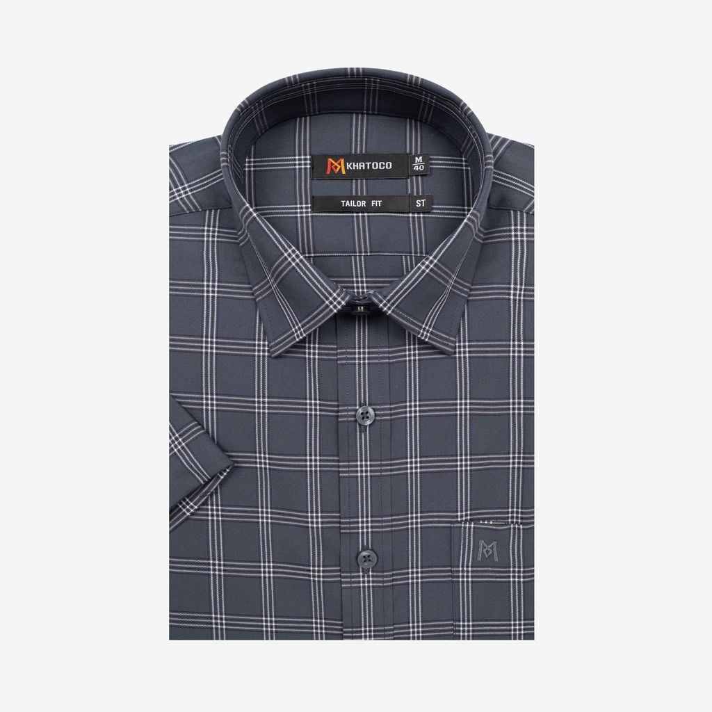 Áo sơ mi nam Tailor Fit ngắn tay A1MN498T2-CNCR864-2711-N