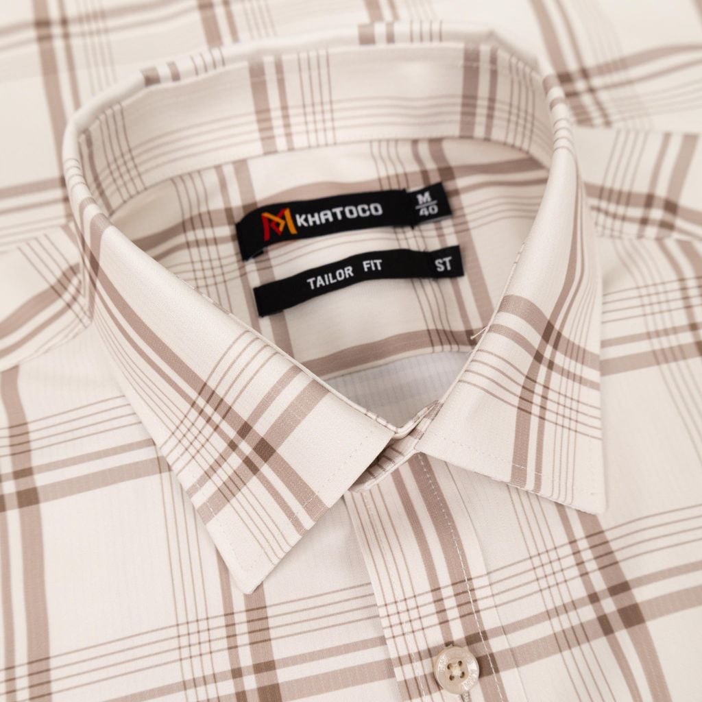 Áo sơ mi nam Tailor Fit ngắn tay mã A1MN518T2-CNCR 001-2801-N