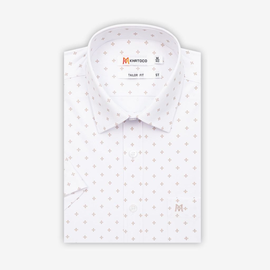 Áo sơ mi nam Tailor Fit ngắn tay mã A1MN518T2-CNCR 004-2801-N