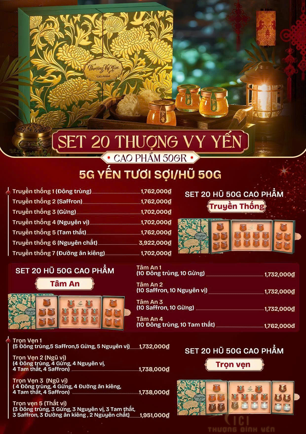  Set 20 Yến Chưng Sẵn Cao Phẩm 