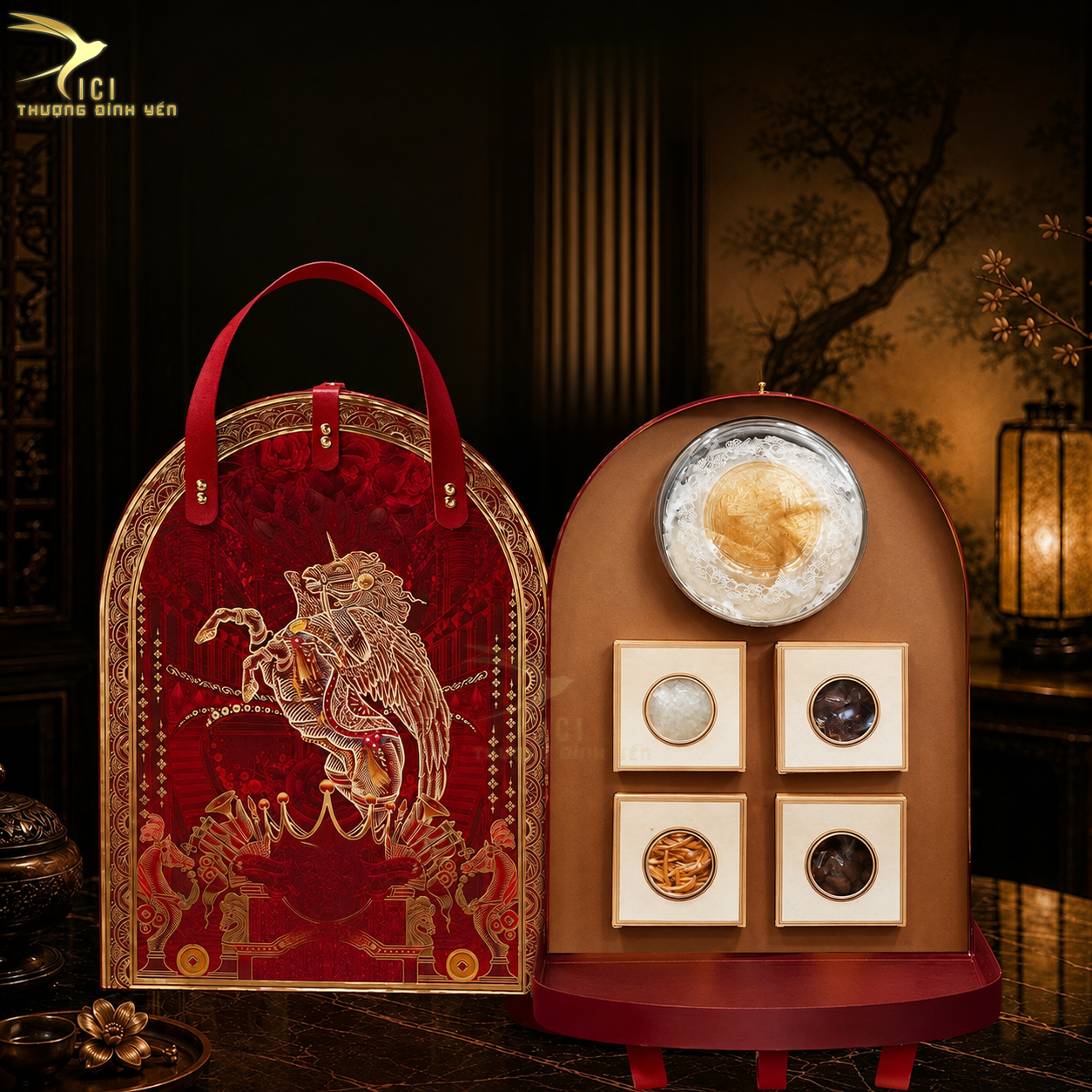  SET YẾN KHÔ TINH CHẾ KIM MÃ CÁT TƯỜNG 
