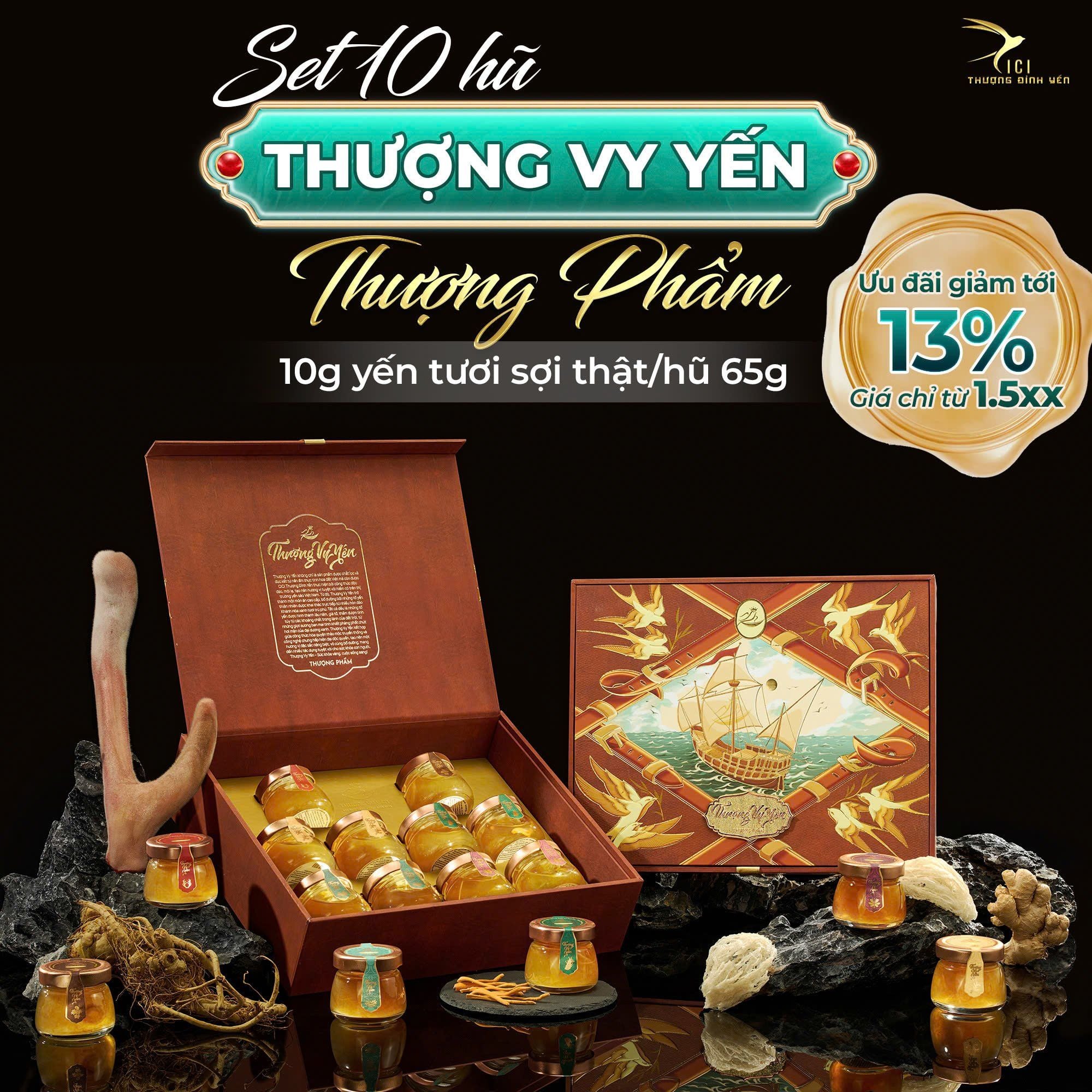  Yến Chưng Saffron - Set 10 Yến Chưng Thượng Phẩm 