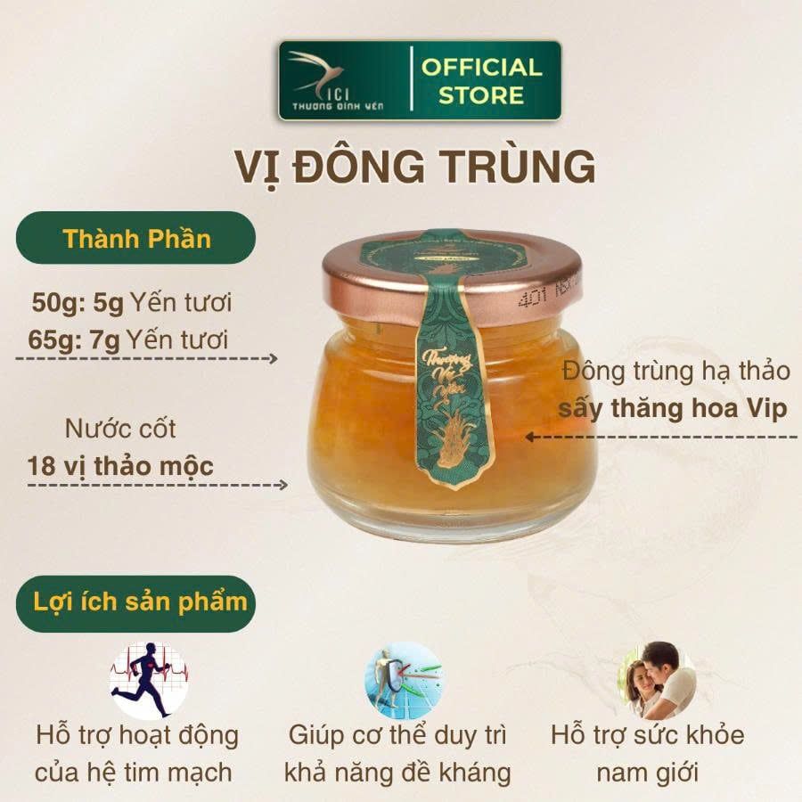  Yến Chưng Cao Phẩm - Đông Trùng Hạ Thảo 