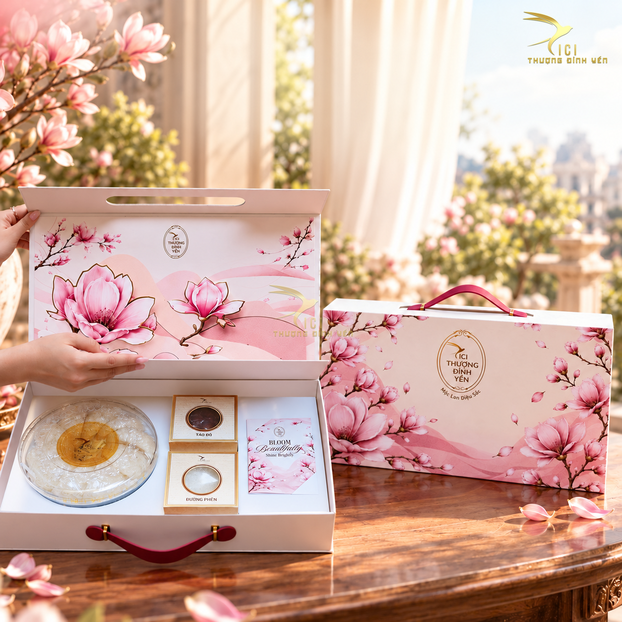  MỘC LAN DIỆU SẮC – SET QUÀ YẾN CAO CẤP 20/10 DÀNH TẶNG NGƯỜI PHỤ NỮ BẠN TRÂN QUÝ 