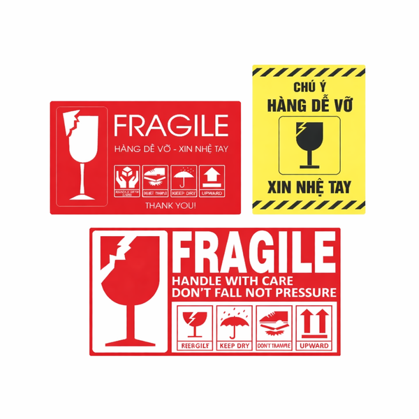  Tem nhãn dán Hàng Dễ Vỡ xin nhẹ tay có keo dính 