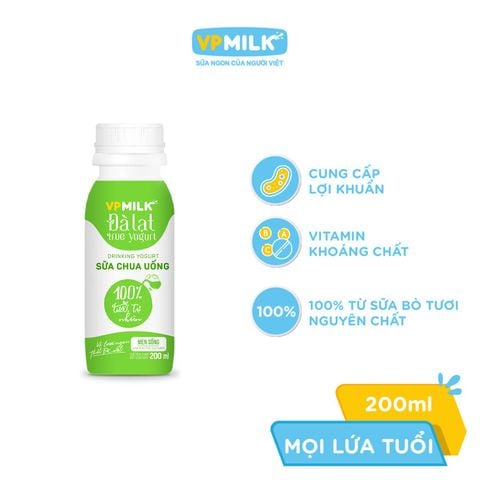 [Date Mua 2 giảm 50%] Sữa chua uống/Sữa chua ăn VPMilk Đà Lạt True Yogurt dinh dưỡng cao - CHỈ GIAO HÀNG TẠI HCM