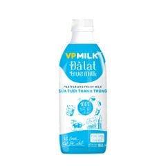 Sữa Tươi Thanh Trùng Đà Lạt True Milk không đường Chai -CHỈ GIAO HÀNG TẠI HCM và NỘI THÀNH HÀ NỘI