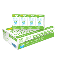 Sữa Tươi Nguyên Chất UHT Đà Lạt True Milk ÍT ĐƯỜNG (110ml/180ml)