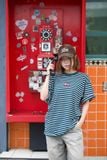  BIRDY STRIPE TEE/ green 