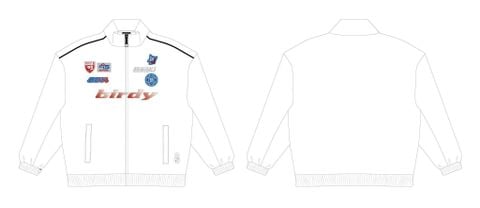  BIRDY RACING BOMBER JACKET - WHITE 