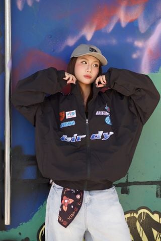  BIRDY RACING BOMBER JACKET - BLACK 