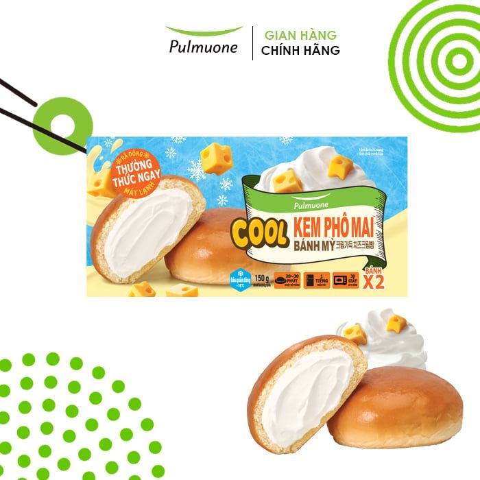  Bánh mỳ kem phô mai Pulmuone 150g hộp 2 bánh 