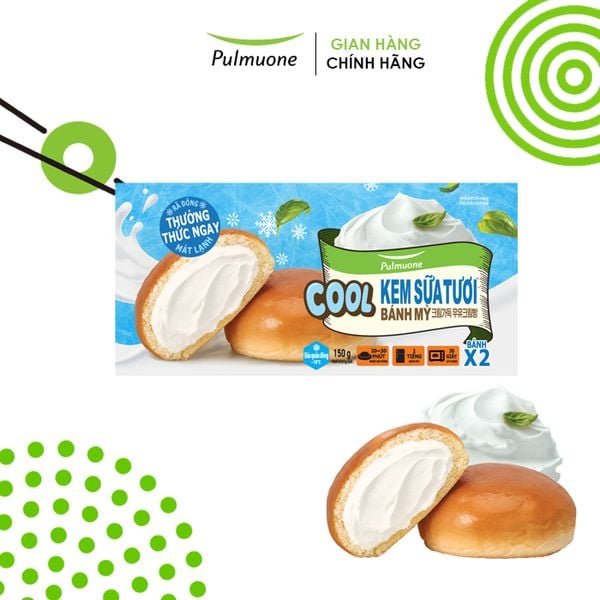  Bánh mỳ kem sữa tươi Pulmuone 150g hộp 2 bánh 