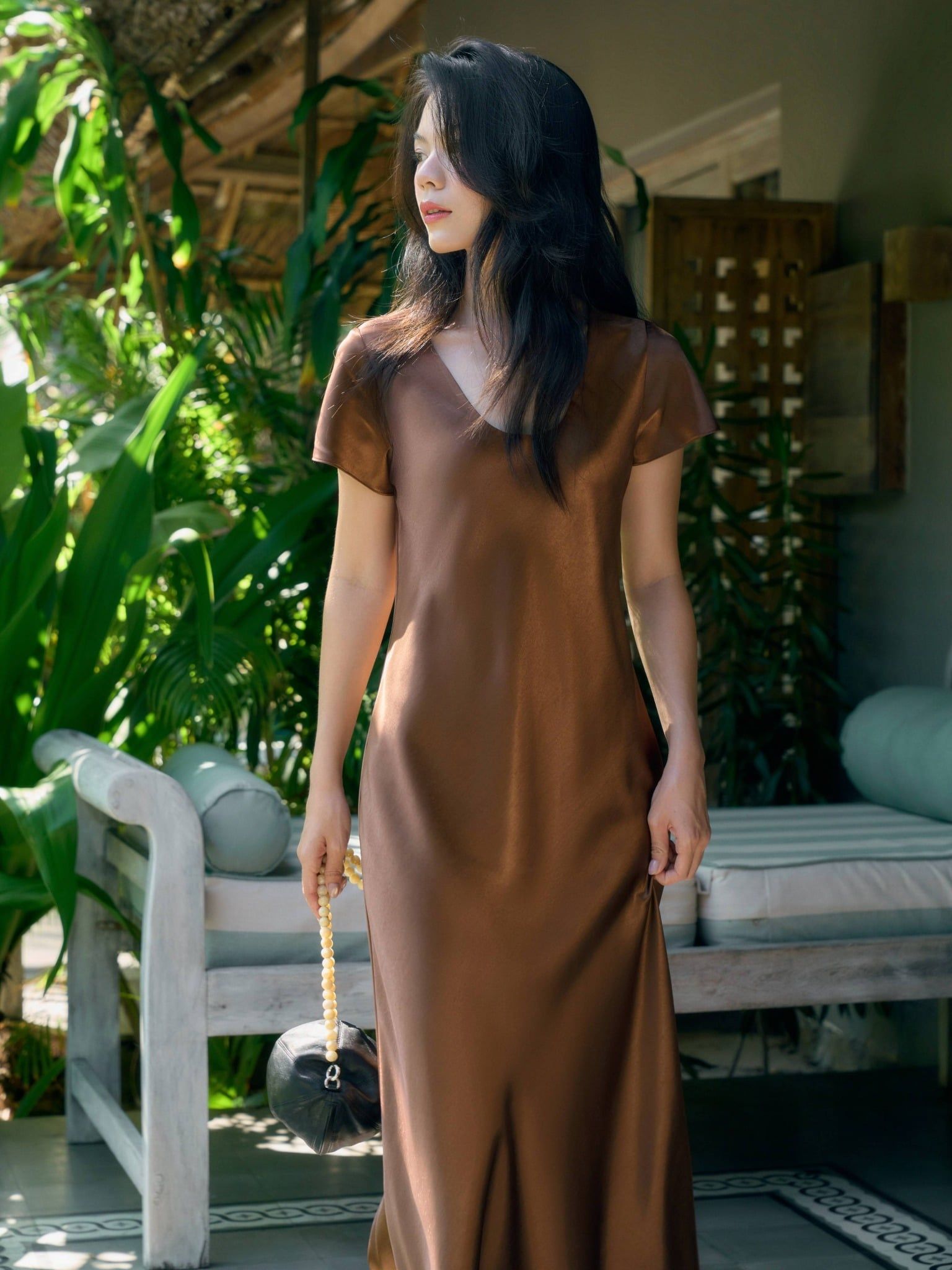  Đầm lụa đuôi cá | Mauve Mermaid Silk dress 