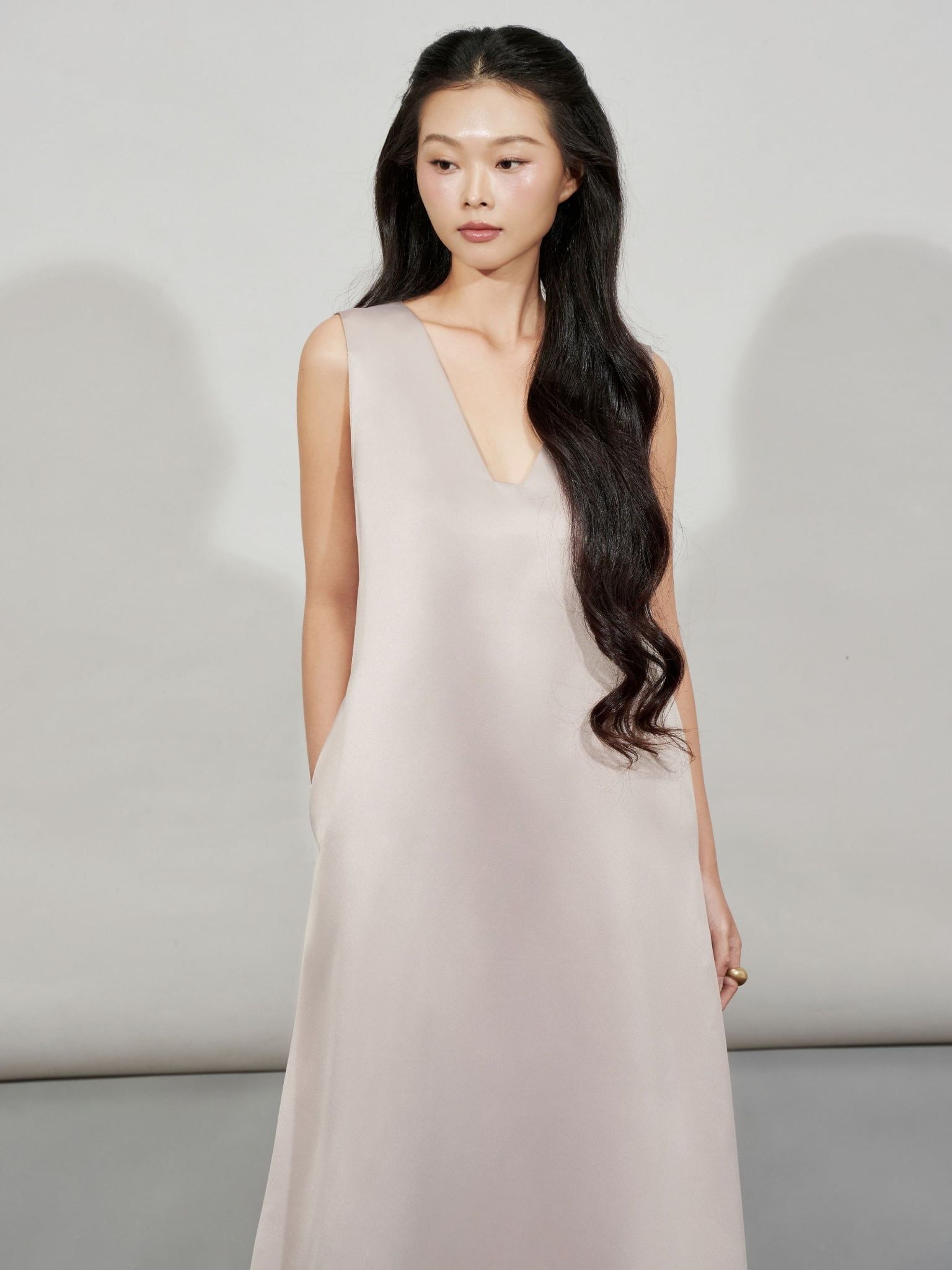  Đầm cổ tim cách điệu | Mauve Luxe dress 