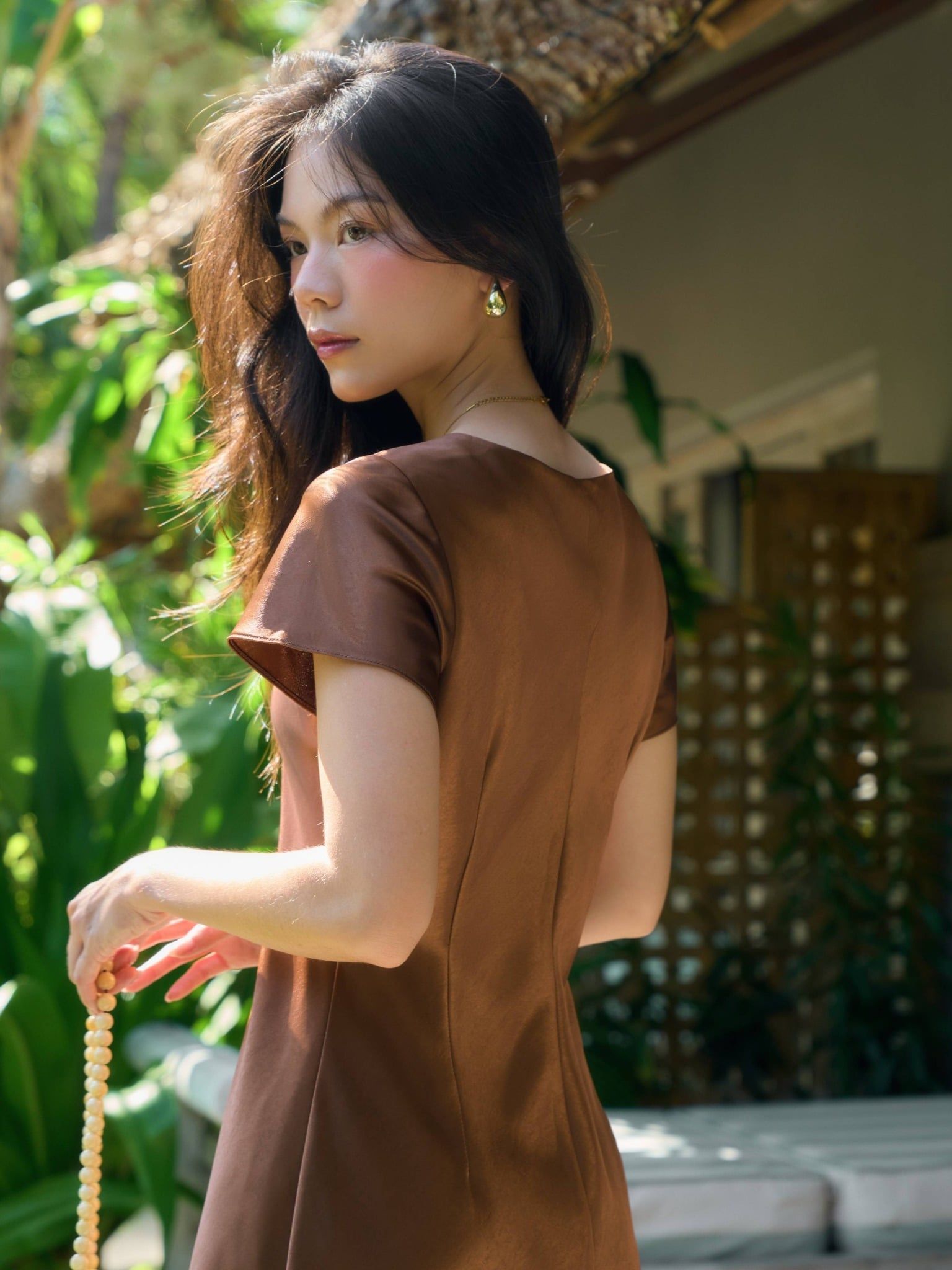  Đầm lụa đuôi cá | Mauve Mermaid Silk dress 