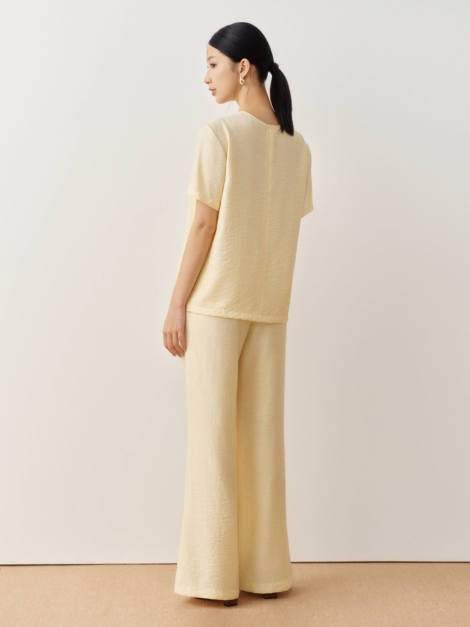  Quần suông ống loe | Mauve Comfy pants (lưng thun ngang rốn) 