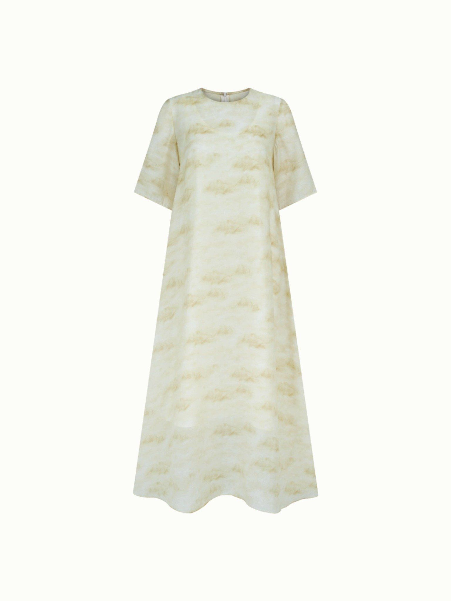  Đầm dài hoạ tiết vân mây | Mauve Cloud dress 
