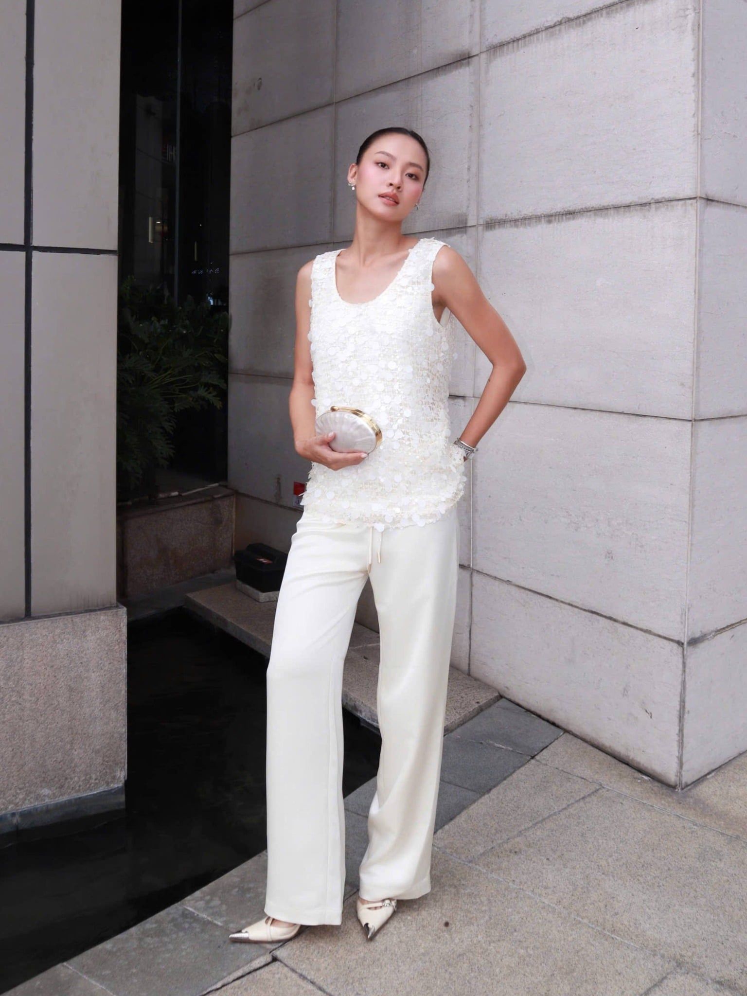  Quần lụa 2 lớp ống suông | Mauve Silk pants 