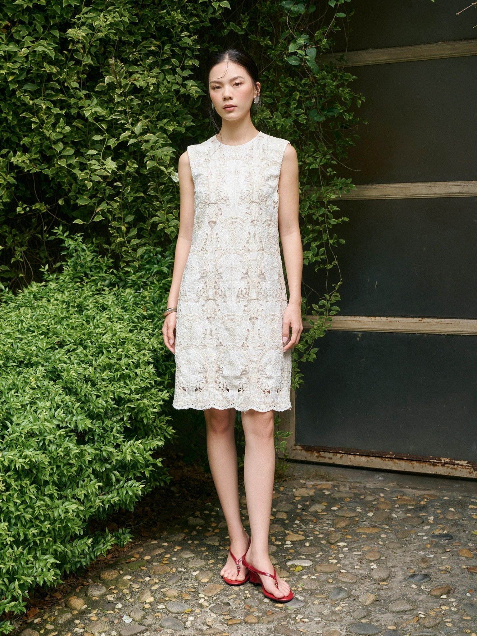  Đầm ngắn cotton thêu | Mauve Coco dress 