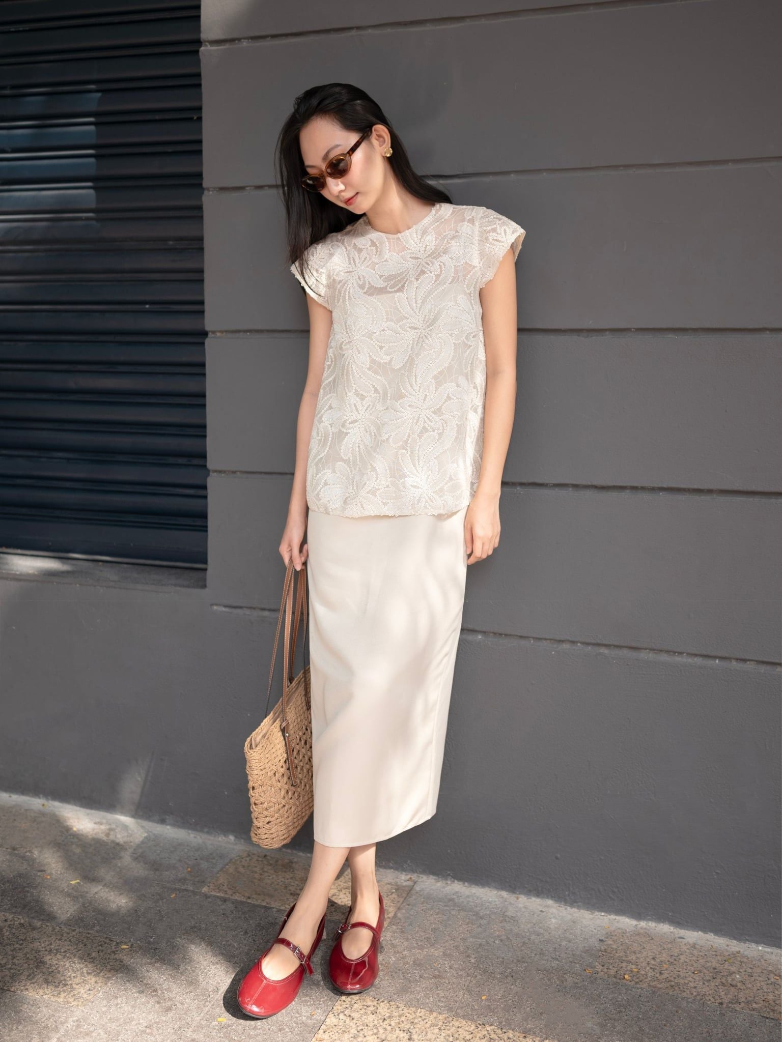  Set đồ dáng bút chì | Mauve Ivory set 