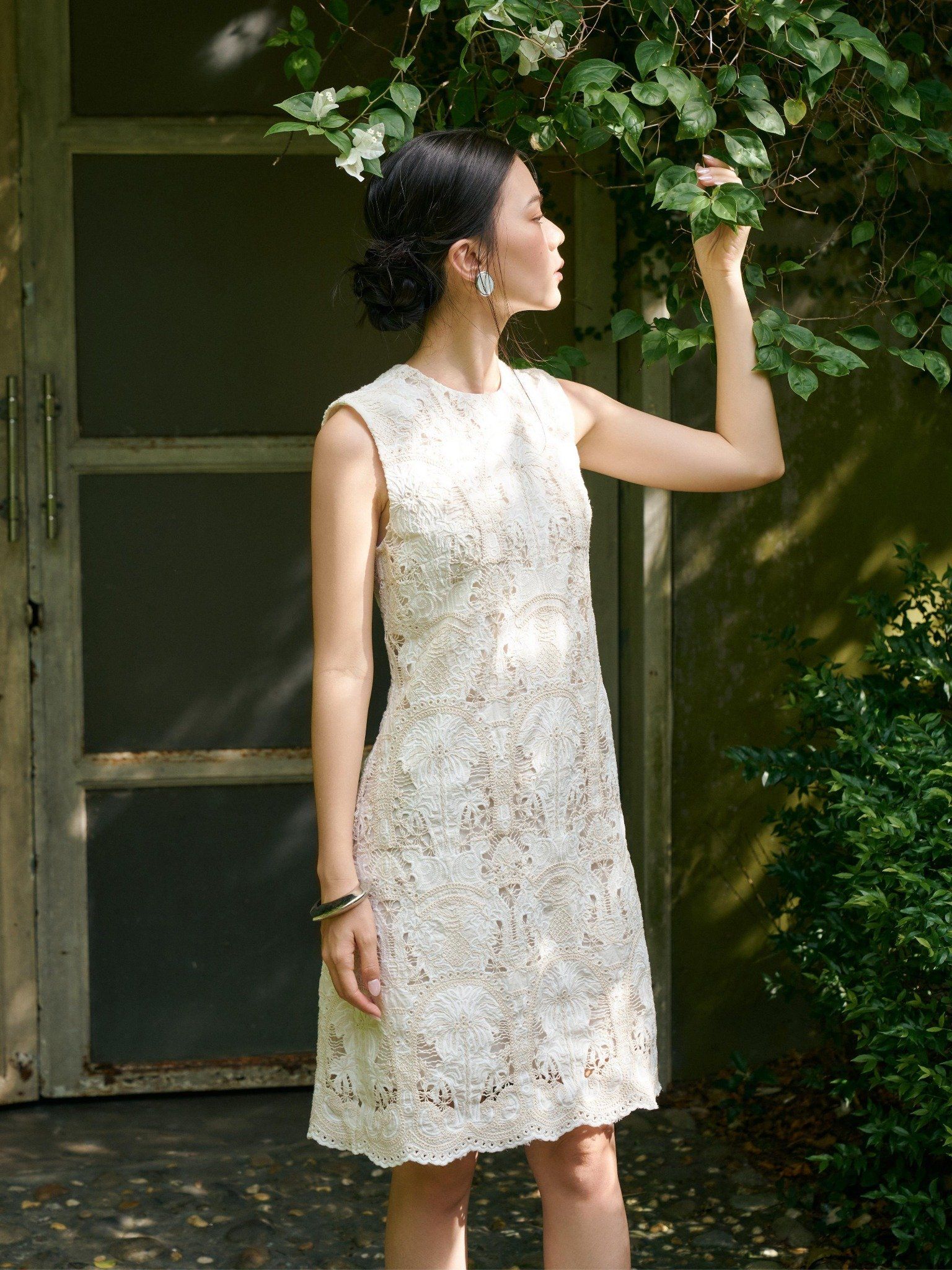 Đầm ngắn cotton thêu | Mauve Coco dress 