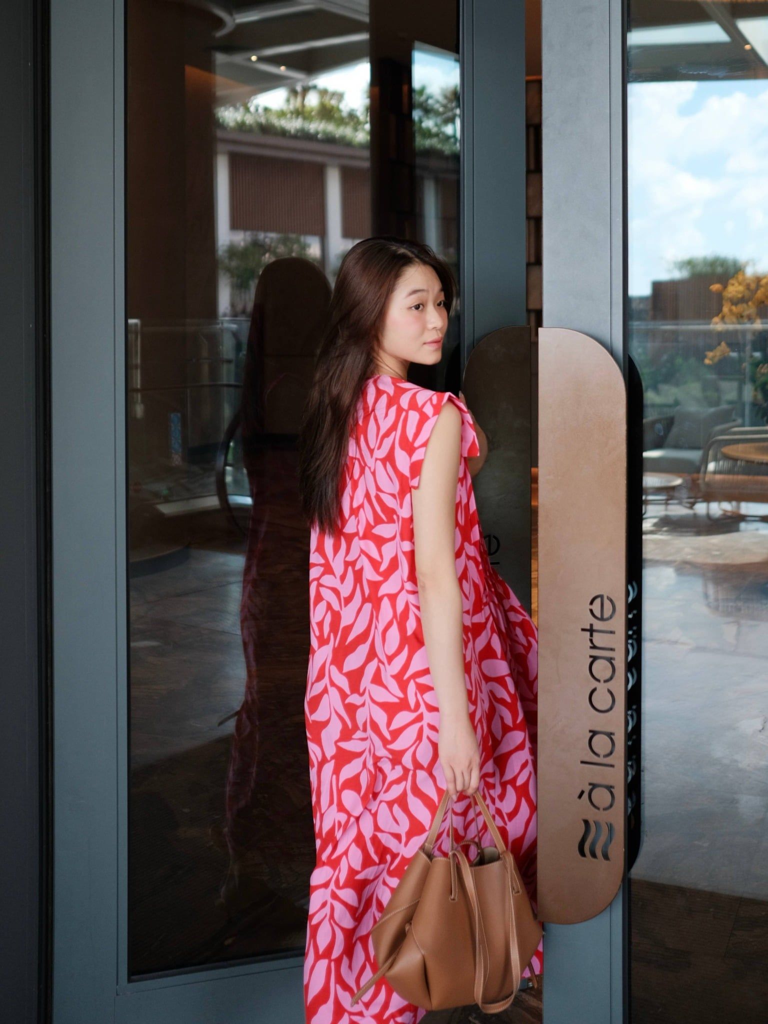  Đầm hoạ tiết xếp ly | Mauve Pattern dress 