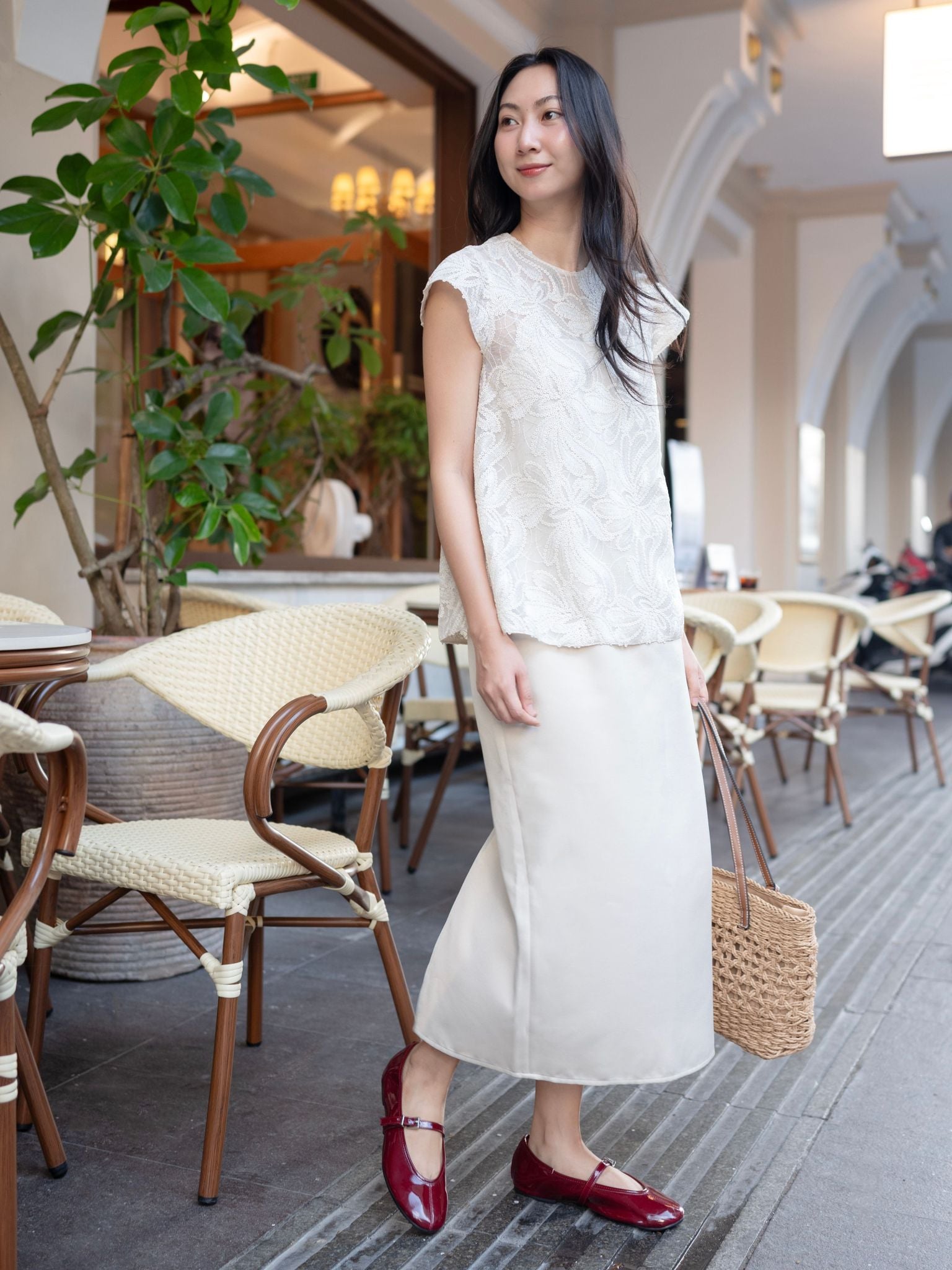  Set đồ dáng bút chì | Mauve Ivory set 