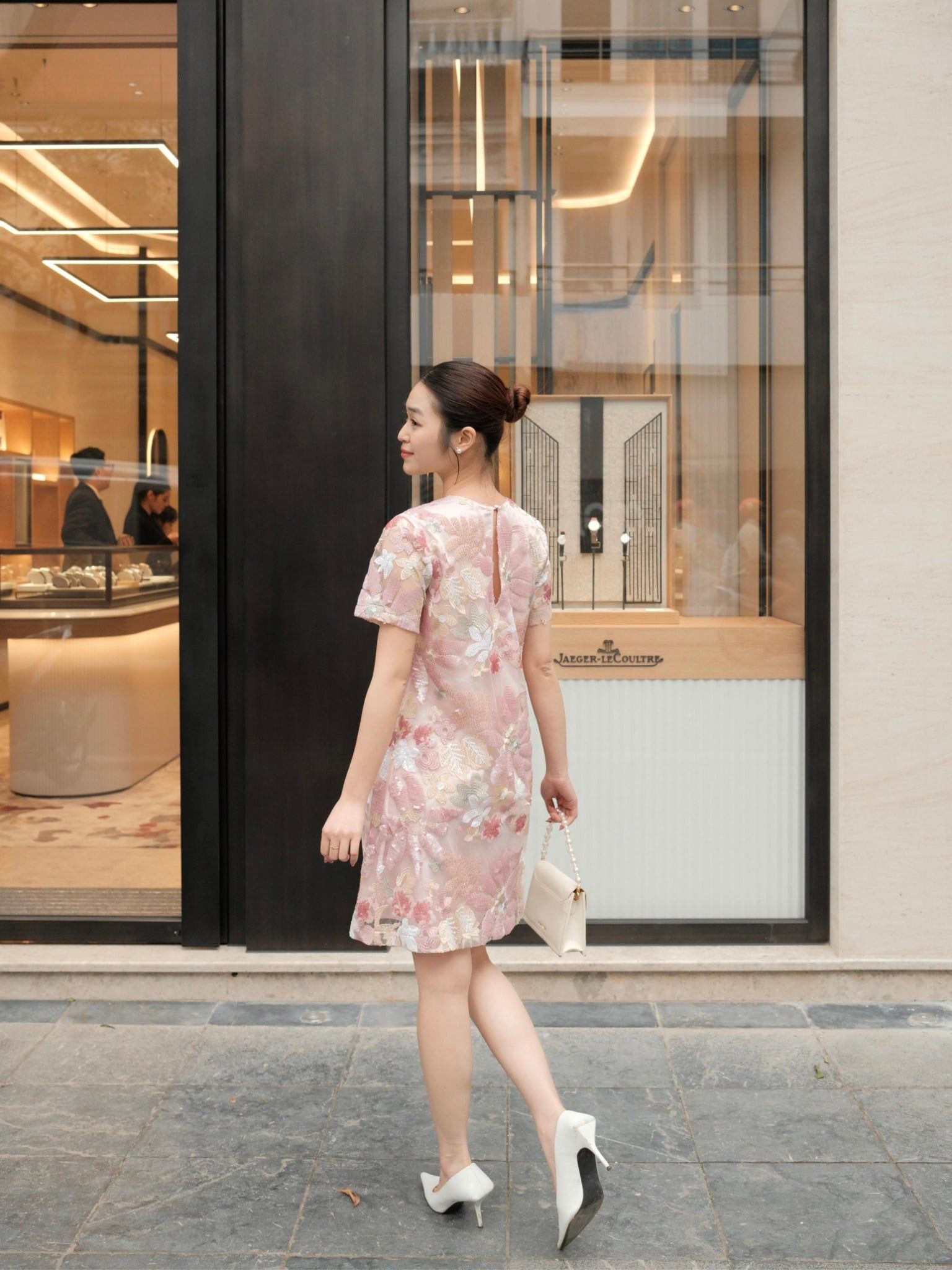  Đầm thêu kim sa 3D | Mauve Bloom dress 