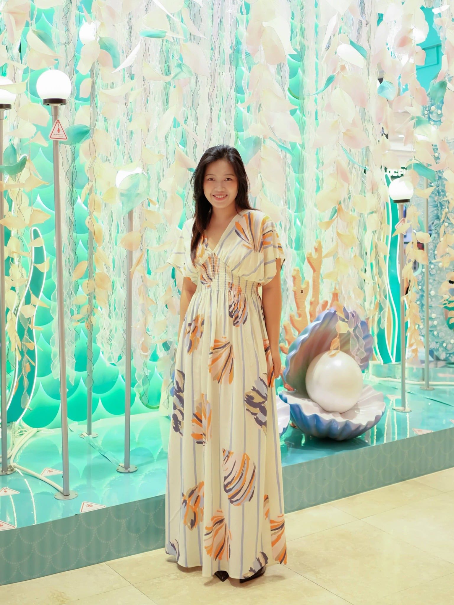  Đầm maxi hoạ tiết | Mauve Flowy maxi dress 