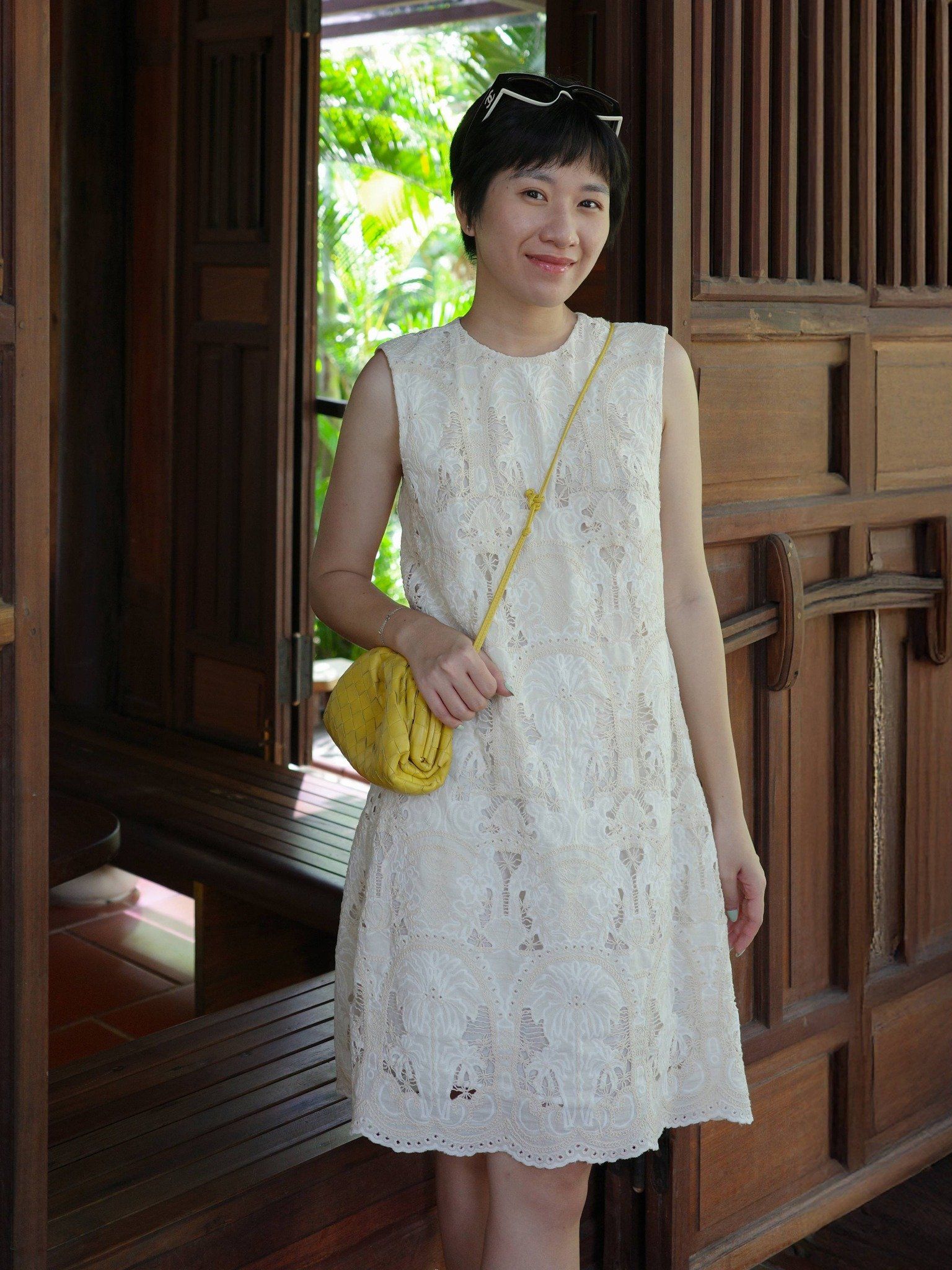  Đầm ngắn cotton thêu | Mauve Coco dress 
