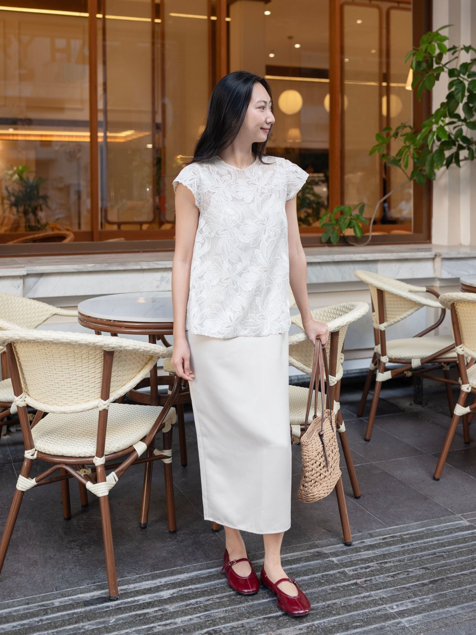  Set đồ dáng bút chì | Mauve Ivory set 